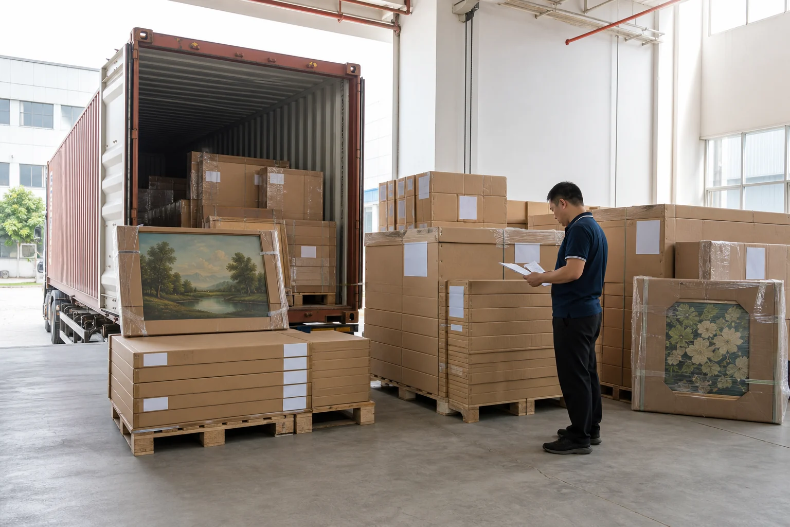 Canada Wholesale Distributor Shipment oil painting project